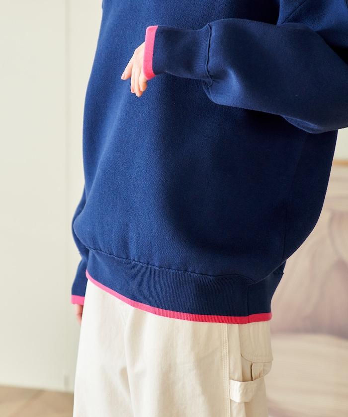 可機洗 衛衣風 配色 Polo針織衫