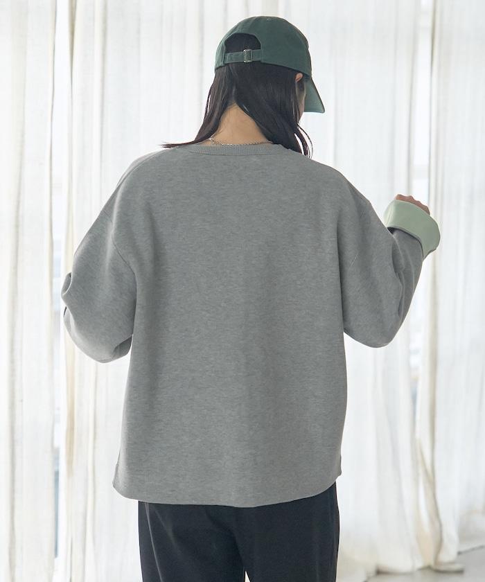 可機洗衛衣感拼色針織開衫