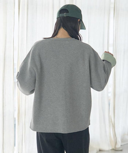 可機洗衛衣感拼色針織開衫