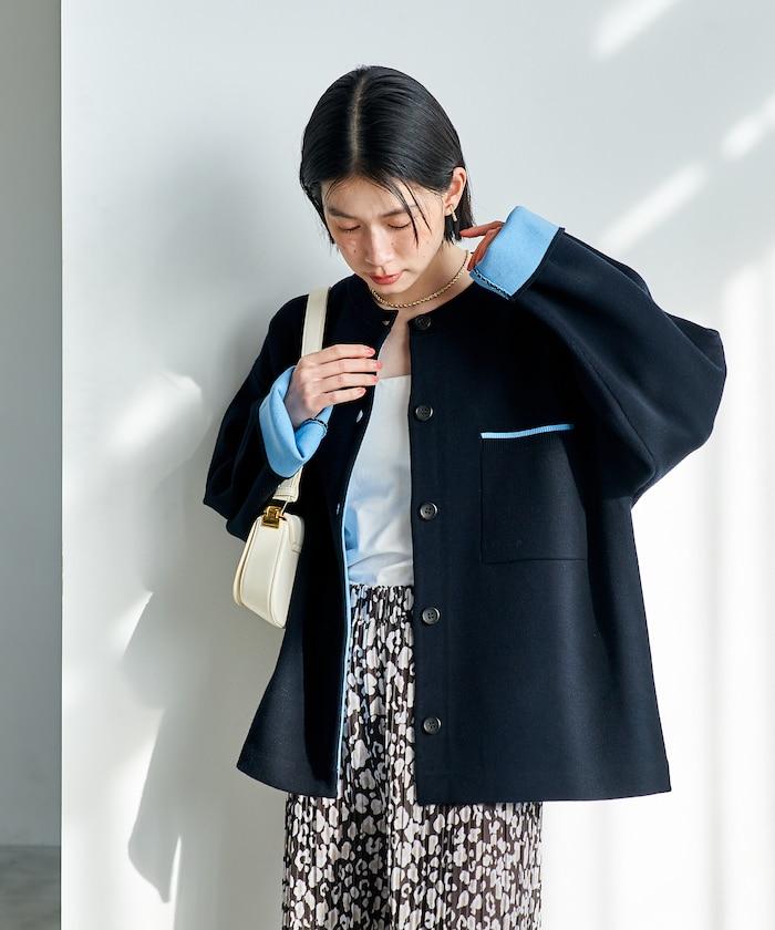 可機洗衛衣感拼色針織開衫