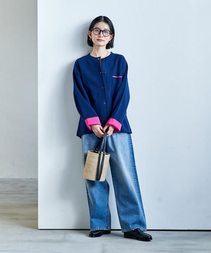 可機洗衛衣感拼色針織開衫