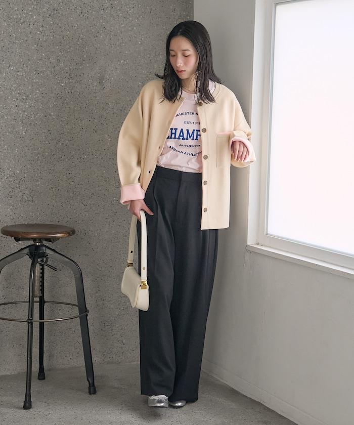 可機洗衛衣感拼色針織開衫