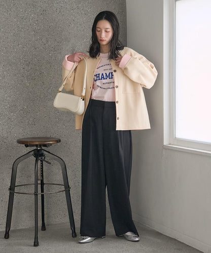 可機洗衛衣感拼色針織開衫