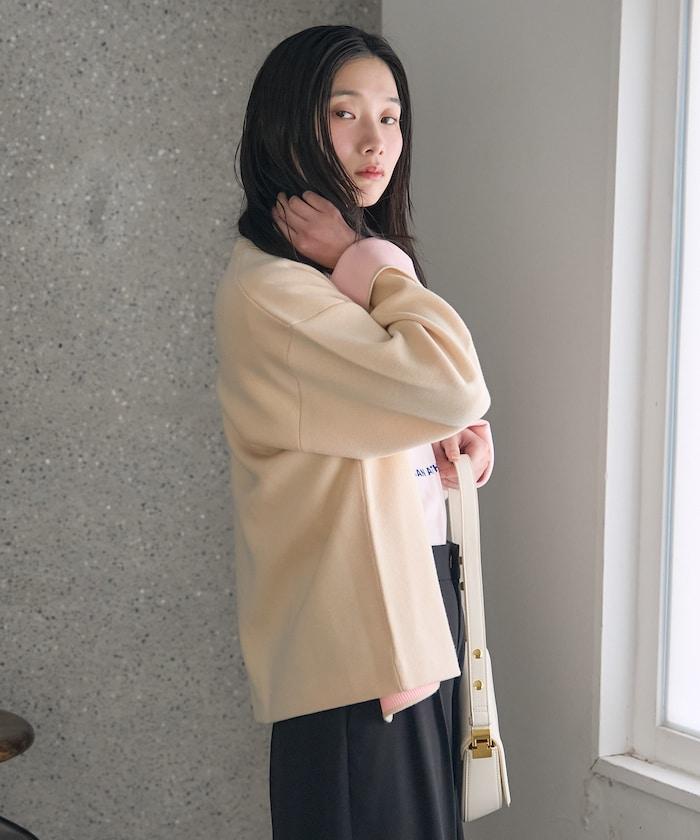 可機洗衛衣感拼色針織開衫