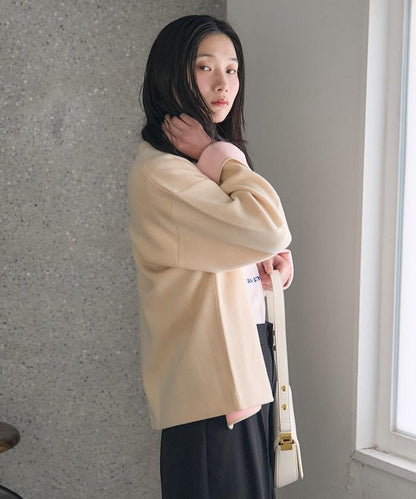 可機洗衛衣感拼色針織開衫