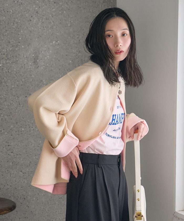 可機洗衛衣感拼色針織開衫