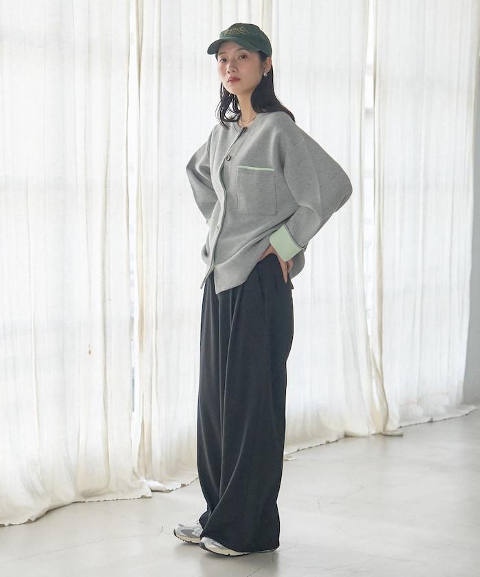 可機洗衛衣感拼色針織開衫