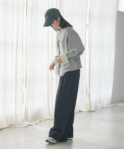 可機洗衛衣感拼色針織開衫