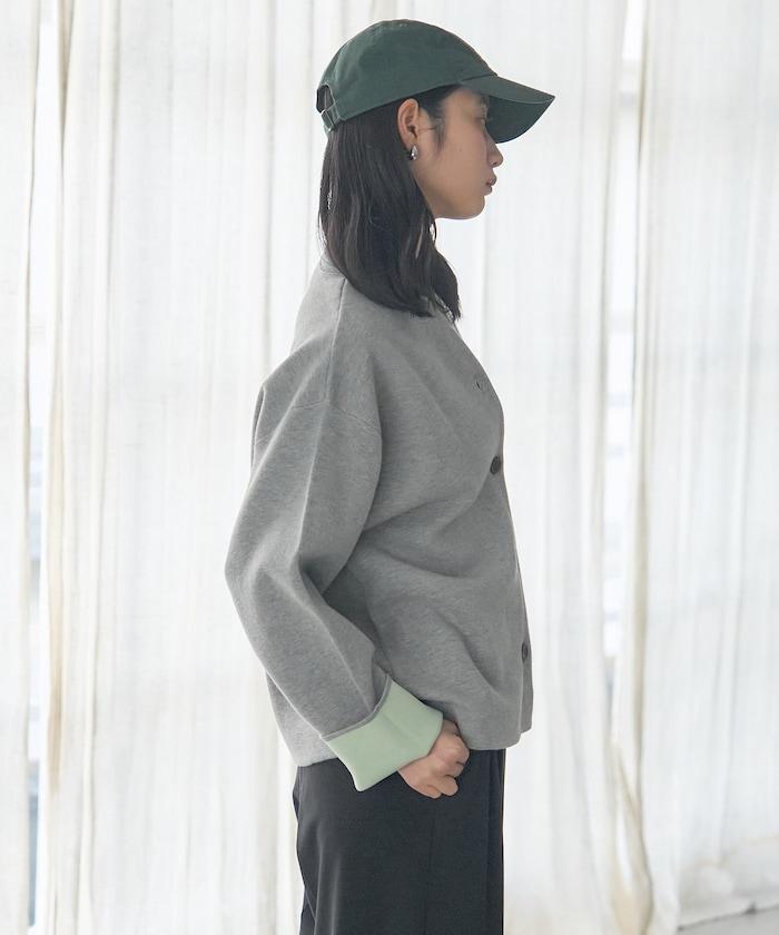 可機洗衛衣感拼色針織開衫