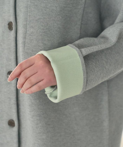 可機洗衛衣感拼色針織開衫