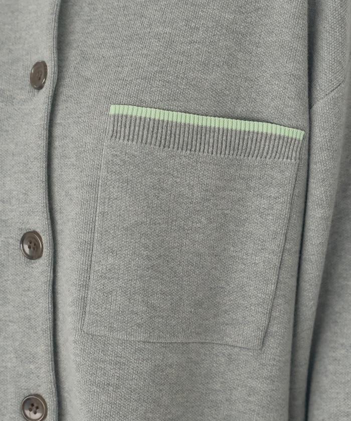 可機洗衛衣感拼色針織開衫