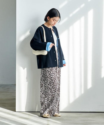 可機洗衛衣感拼色針織開衫