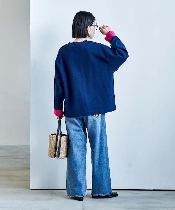 可機洗衛衣感拼色針織開衫