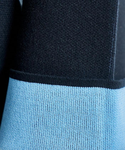 可機洗衛衣感拼色針織開衫