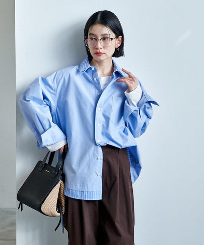 疊穿風設計襯衫
