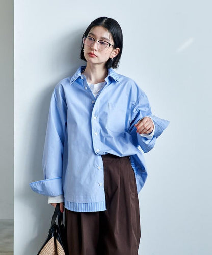 疊穿風設計襯衫