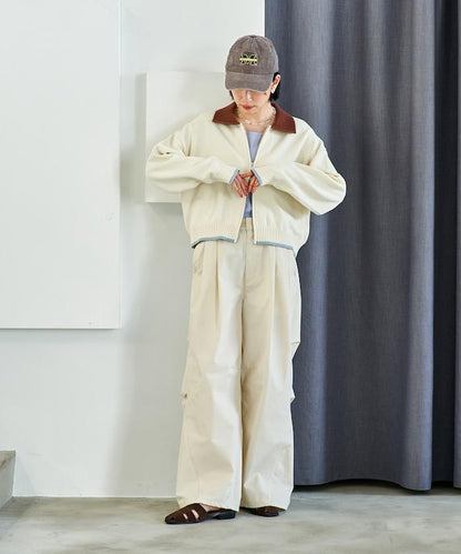 FIT MAGIC 防滑腰頭褶飾闊腿褲