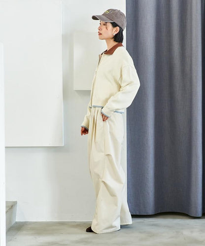 FIT MAGIC 防滑腰頭褶飾闊腿褲