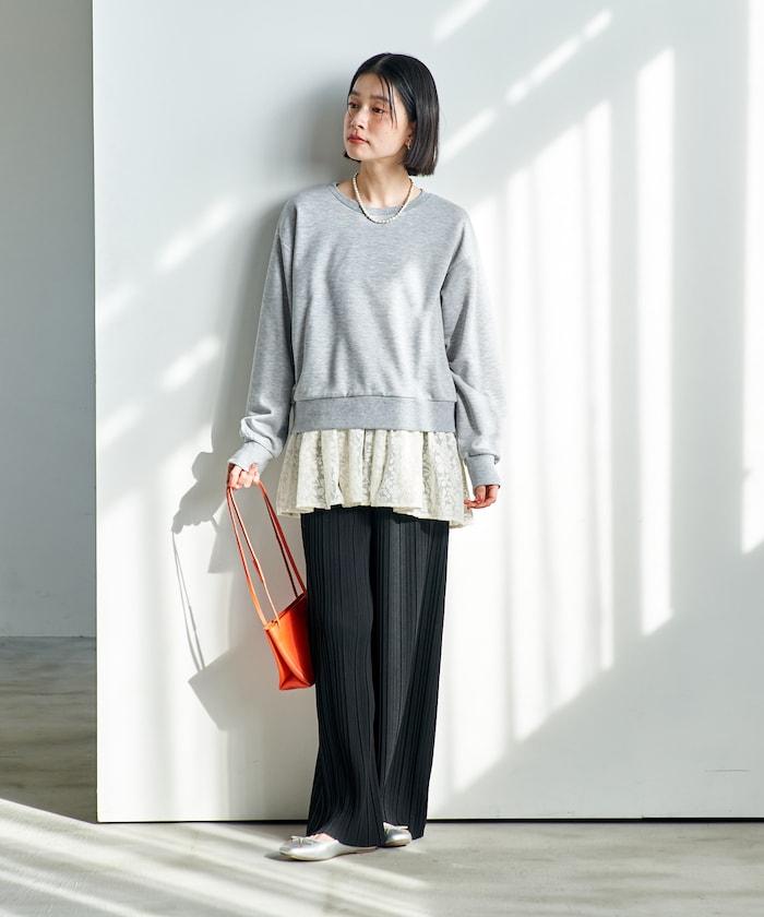 褶皺豹紋印花 褲子