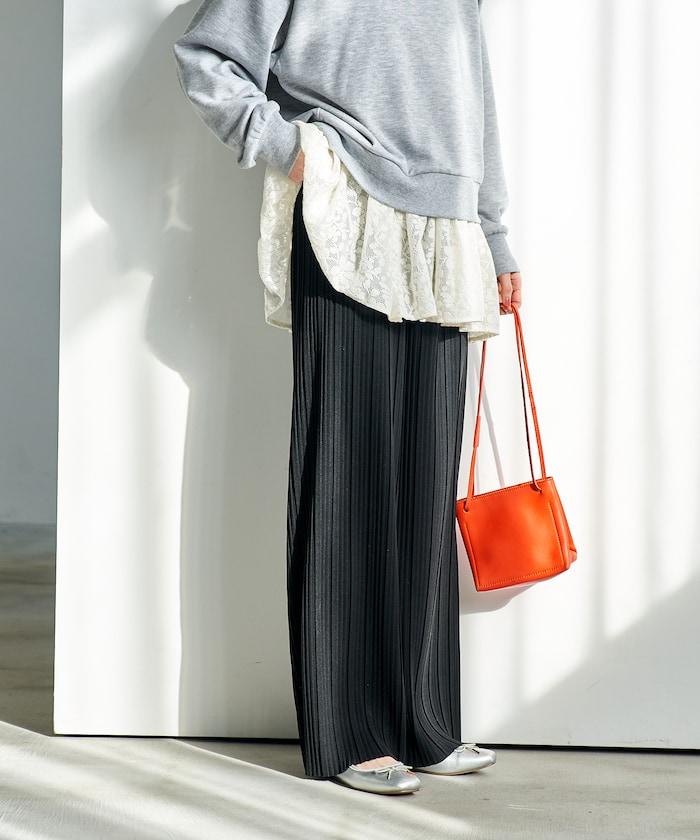 褶皺豹紋印花 褲子