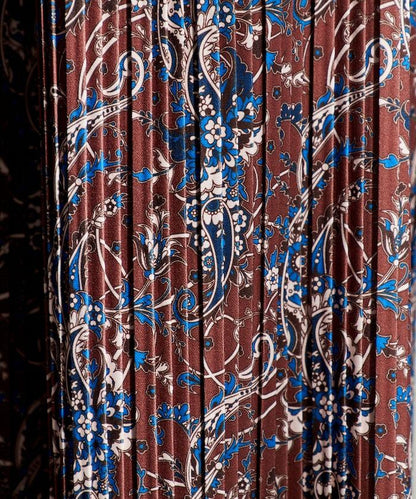 褶皺豹紋印花 褲子