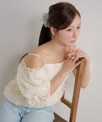 可成套搭配 泡泡袖 女襯衫