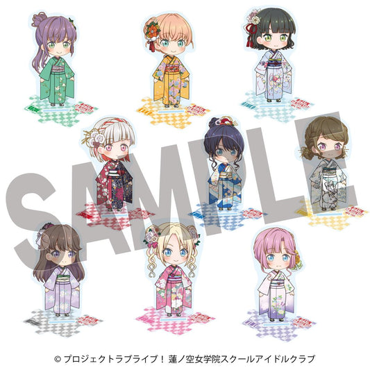 ラブライブ！蓮ノ空女學院スクールアイドルクラブ×加賀友禪こらぼ（LoveLive! 蓮之空女學院學園偶像同好會×加賀友禪合作） 第二彈 迷你角色亞克力立牌 完整套裝