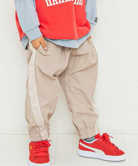 運動風側條紋 全長 褲子（可成套）