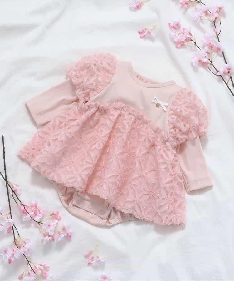 花卉立體網紗連體衣