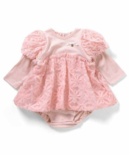 花卉立體網紗連體衣