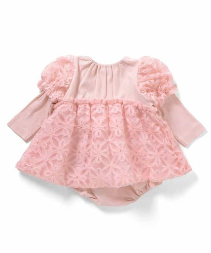 花卉立體網紗連體衣