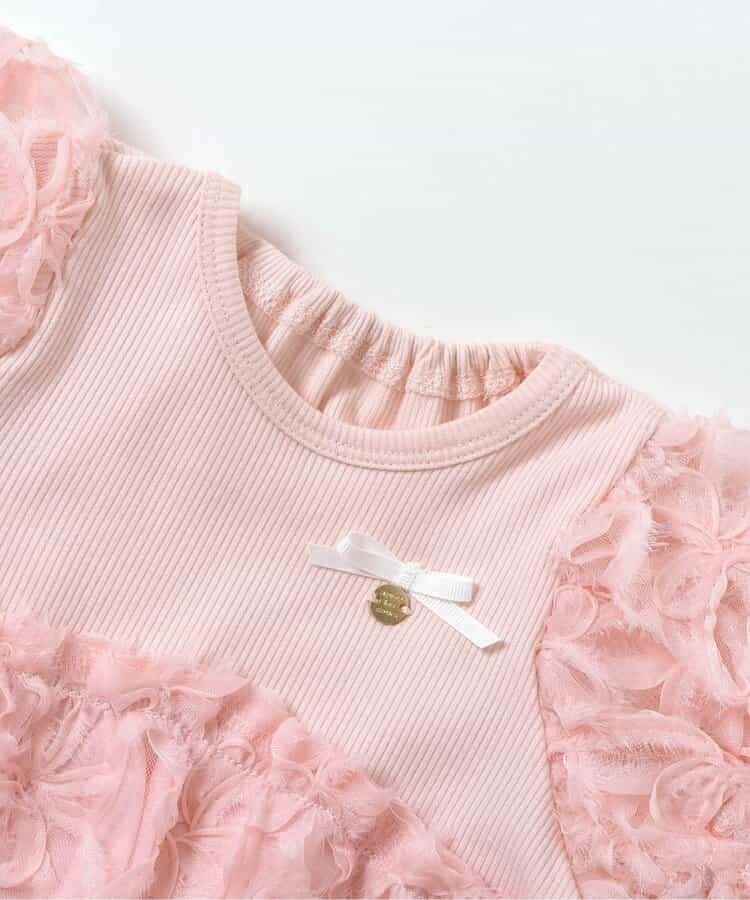 花卉立體網紗連體衣