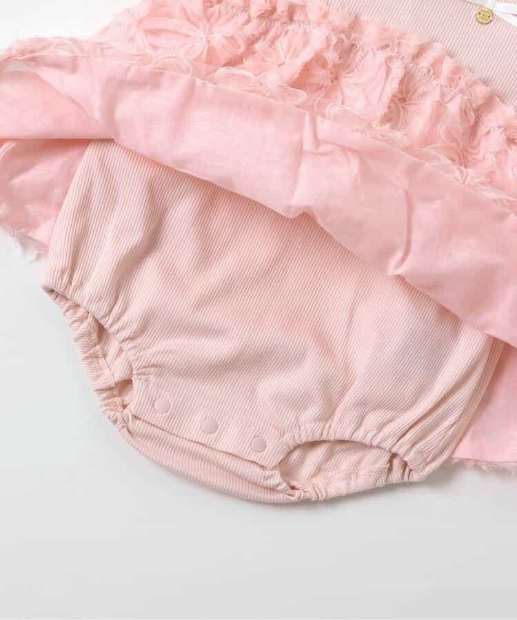 花卉立體網紗連體衣