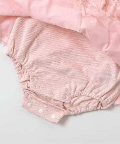 花卉立體網紗連體衣