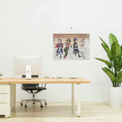 遊☆戱☆王ARC-Ⅴ（遊戲王ARC-V） 新繪系列 遊矢&ユート&ユーゴ&ユーリ B2掛布 休息模式決鬥者款