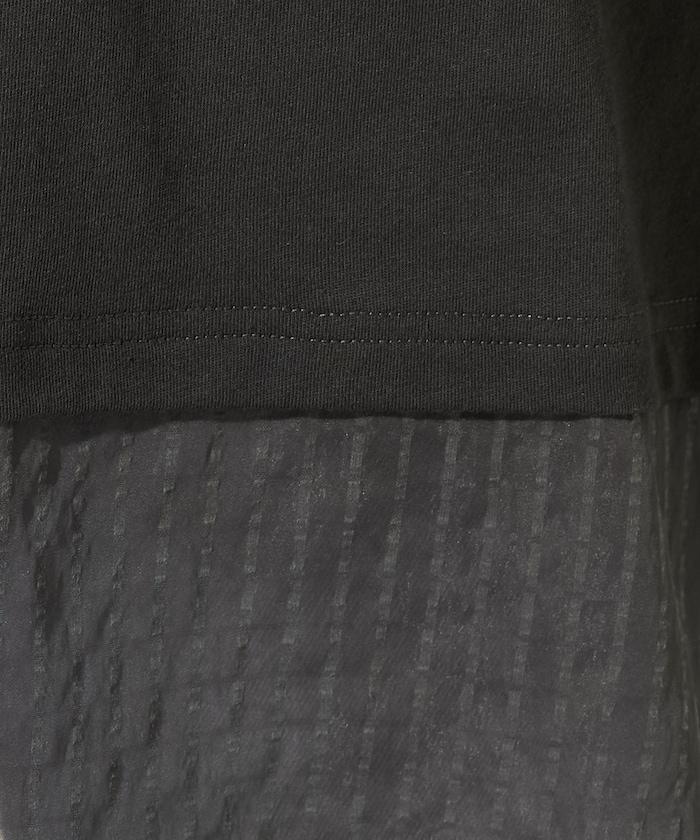 透膚條紋疊穿設計套頭上衣