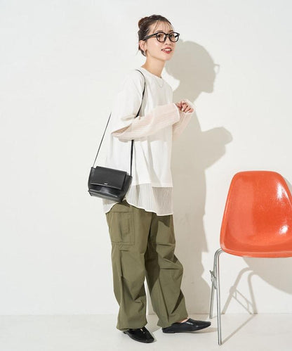 透膚條紋疊穿設計套頭上衣