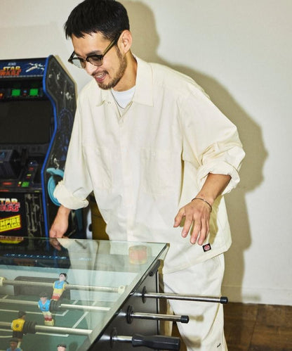 聯名 牛津紡短款長袖工裝襯衫