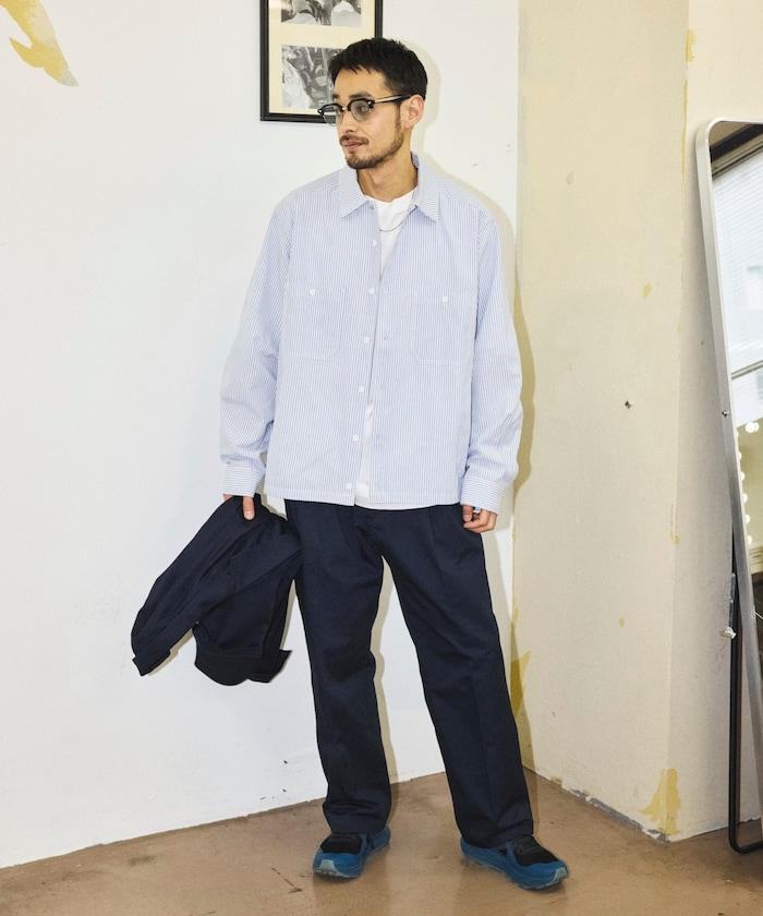 聯名 牛津紡短款長袖工裝襯衫