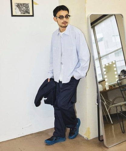 聯名 牛津紡短款長袖工裝襯衫