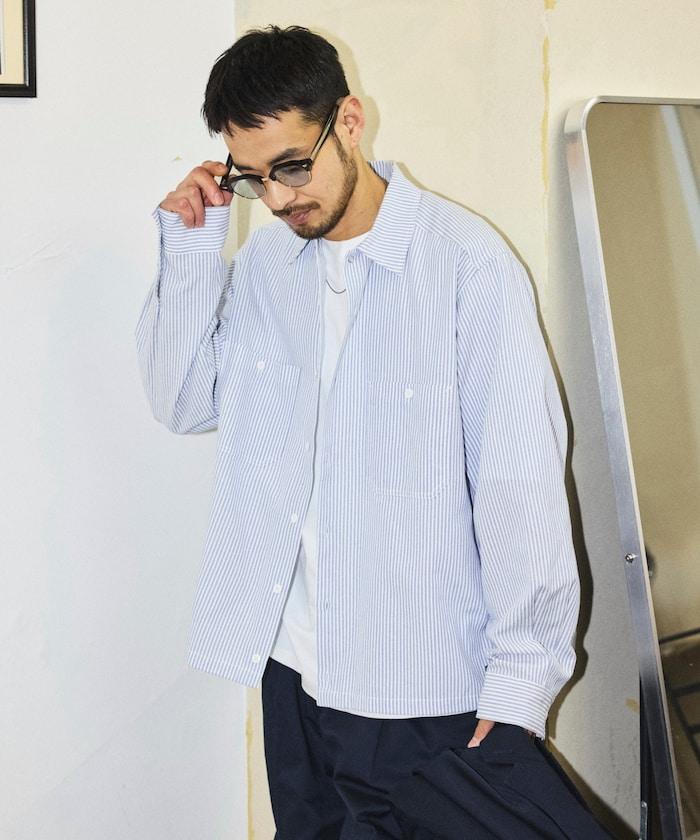 聯名 牛津紡短款長袖工裝襯衫