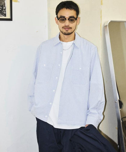 聯名 牛津紡短款長袖工裝襯衫