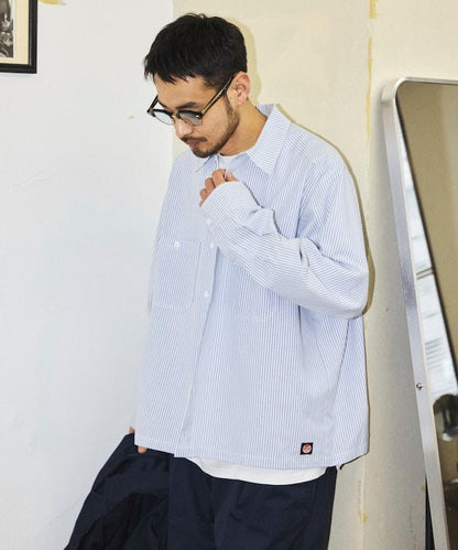 聯名 牛津紡短款長袖工裝襯衫