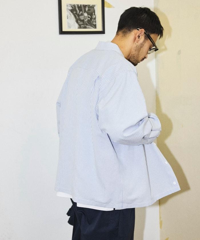 聯名 牛津紡短款長袖工裝襯衫