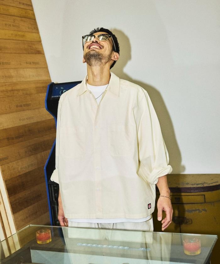 聯名 牛津紡短款長袖工裝襯衫