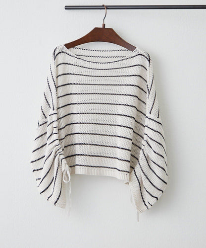 網眼抽繩設計套頭上衣