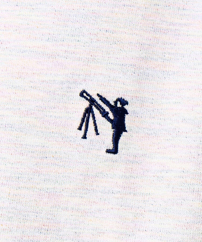 BOY刺繡 內裡漸變 亨利領 長袖T恤