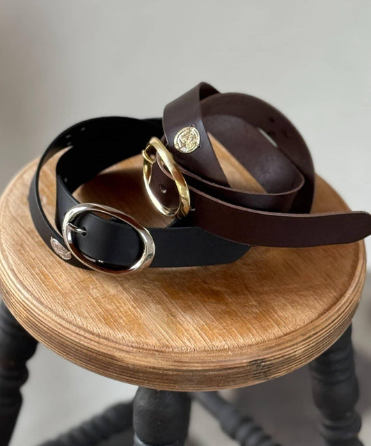 真皮硬幣裝飾腰帶