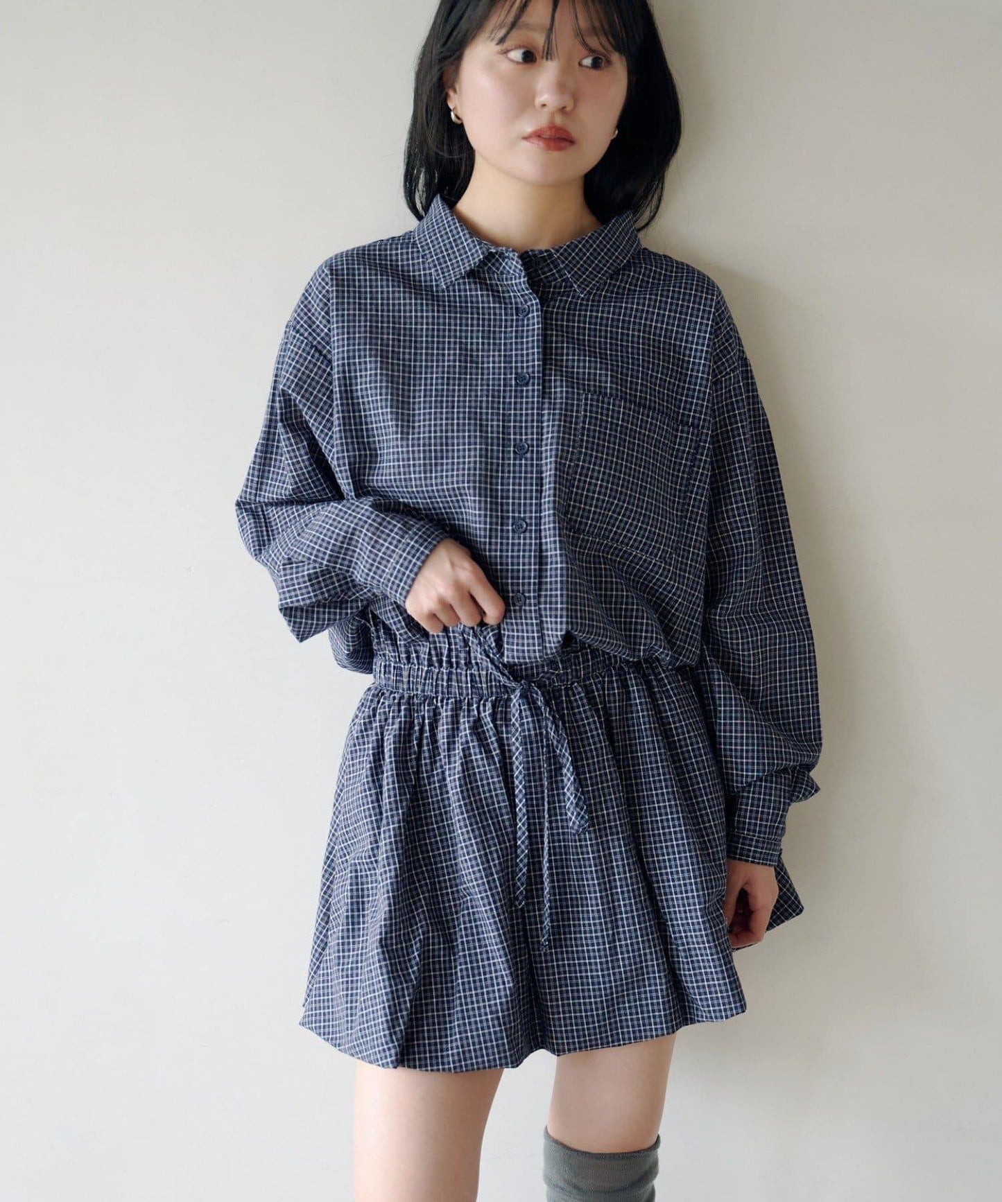 氣球廓形襯衫連衣裙