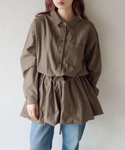 氣球廓形襯衫連衣裙